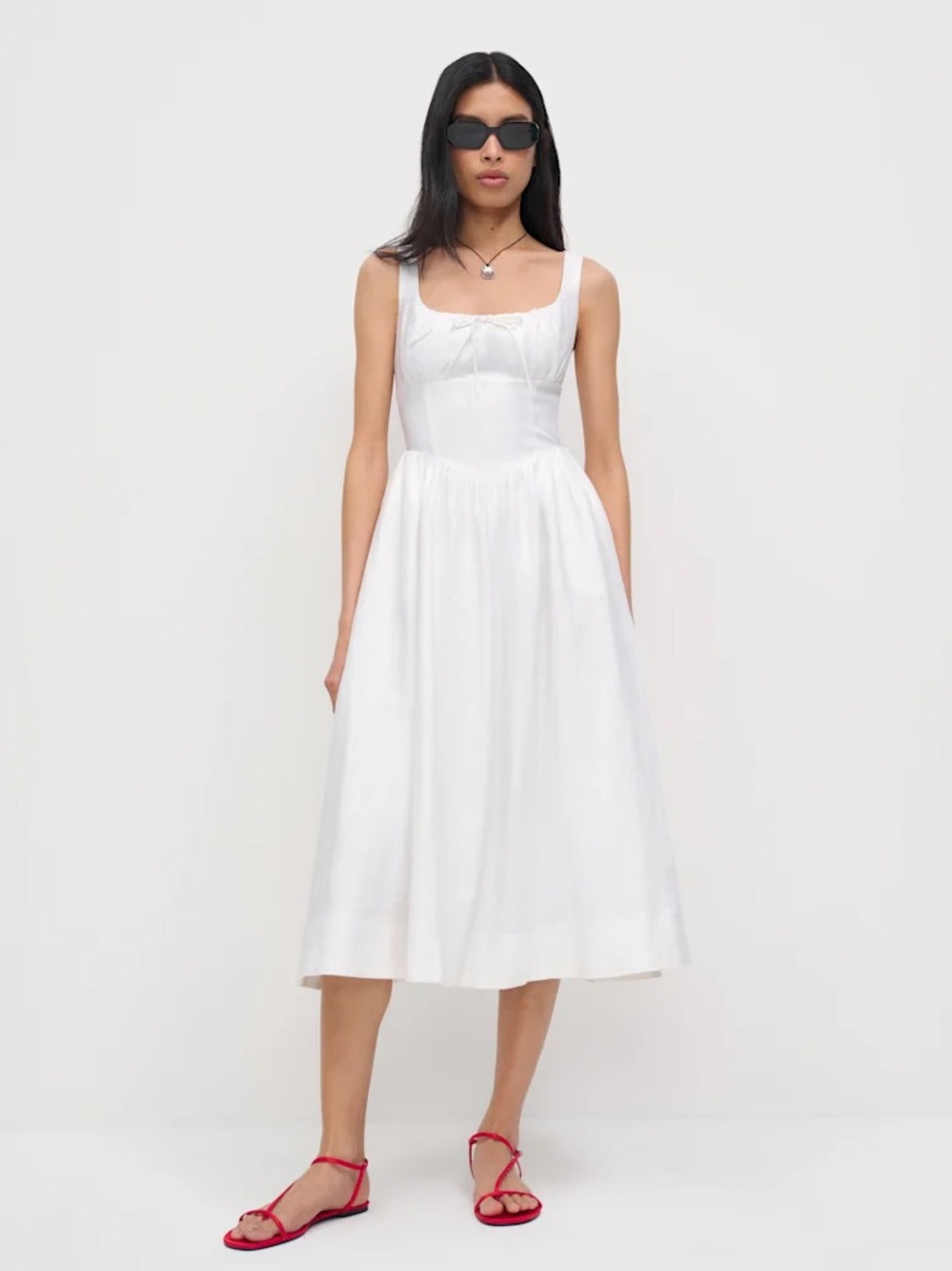 Reformation Baila Linen Dress